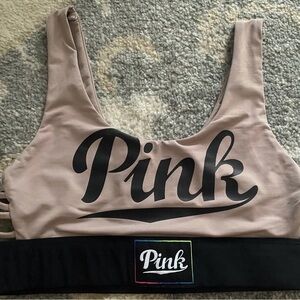 PINK Victoria's Secret PINK Tan and Black Sports Bra Bundle NWOT Never Worn